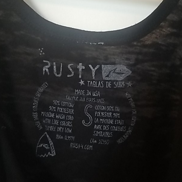 Rusty black logo print tank top - Picture 4 of 5